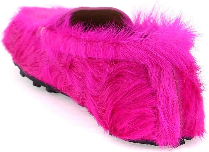 MARNI long-haired leather moccasins in - Image 2