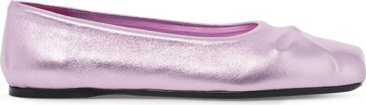 MARNI "metallic leather little bow baller