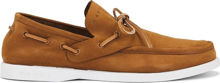 Marni Moccasin Flat in Brown