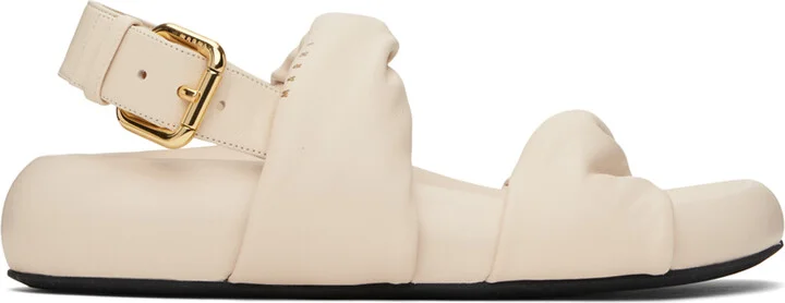 Marni Off-White Back Buckle Sandals