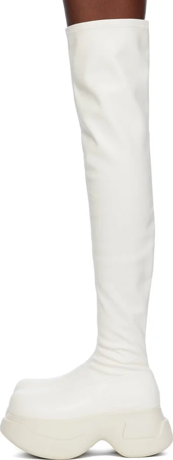 Marni Off-White Chunky Stretch Boots - Image 3