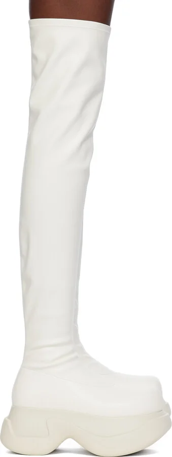 Marni Off-White Chunky Stretch Boots