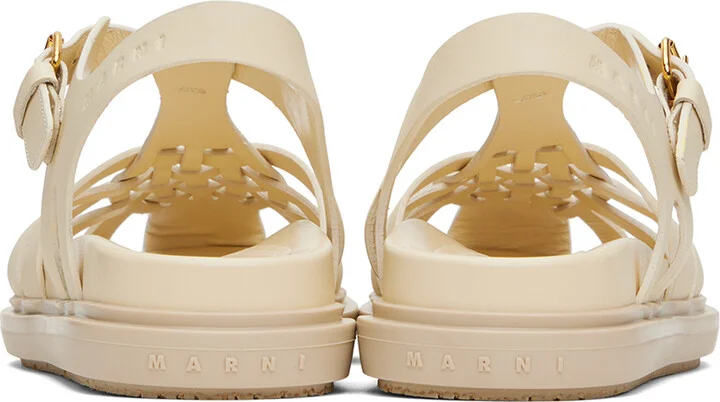 Marni Off-White Fisherman Fussbett Sandals - Image 2