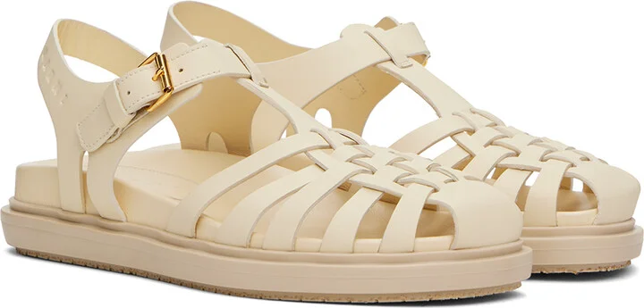 Marni Off-White Fisherman Fussbett Sandals - Image 4