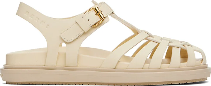 Marni Off-White Fisherman Fussbett Sandals