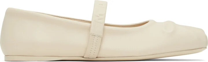 Marni Off-White Little Bow Ballerina Flats