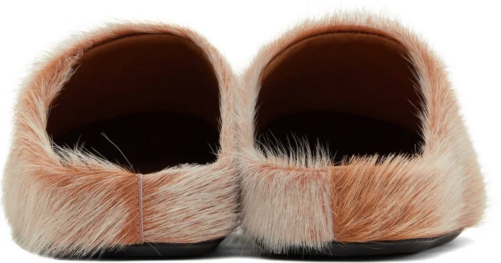 Marni Off-White & Orange Fussbett Sabot Slip-on Loafers - Image 2