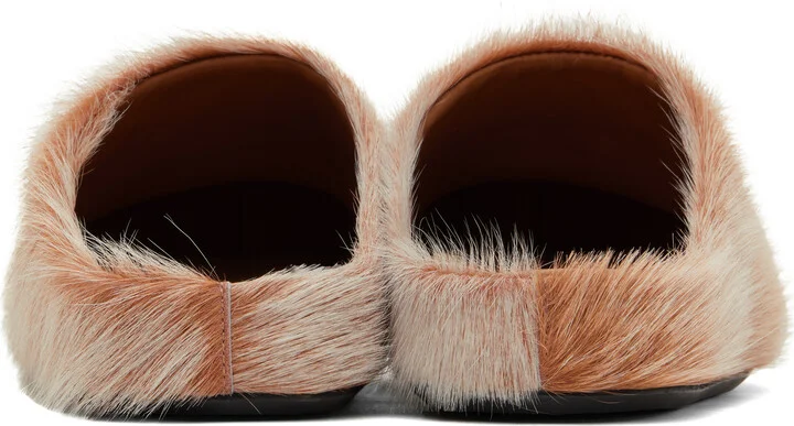 Marni Off-White & Orange Fussbett Sabot Slip-on Loafers - Image 2