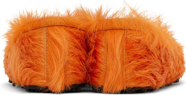 Marni Orange Calf-Hair Moc Loafers - Image 2
