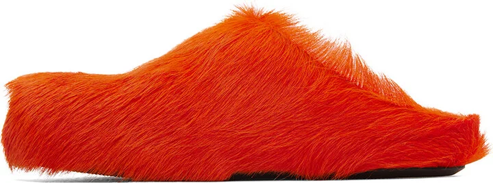 Marni Orange Fussbett Sabot Loafers - Image 3