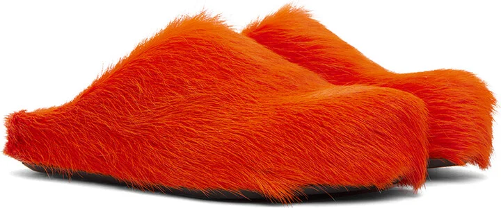 Marni Orange Fussbett Sabot Loafers - Image 4