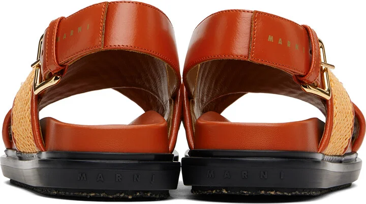 Marni Orange Fussbett Sandals - Image 2