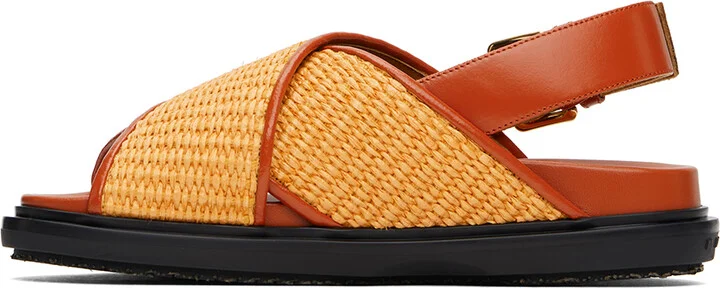 Marni Orange Fussbett Sandals - Image 3