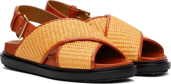 Marni Orange Fussbett Sandals - Image 4