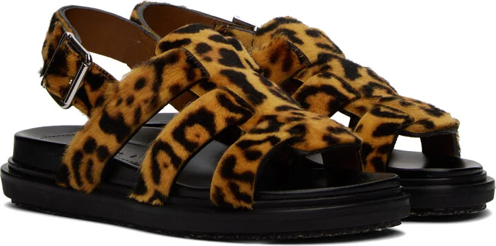 Marni Orange Fussbett Sandals - Image 4