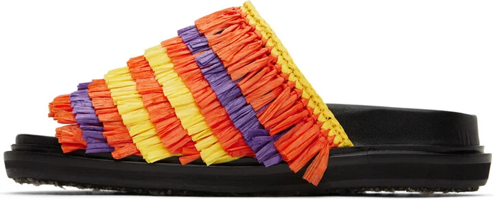 Marni Orange & Yellow Fussbett Sandals - Image 3