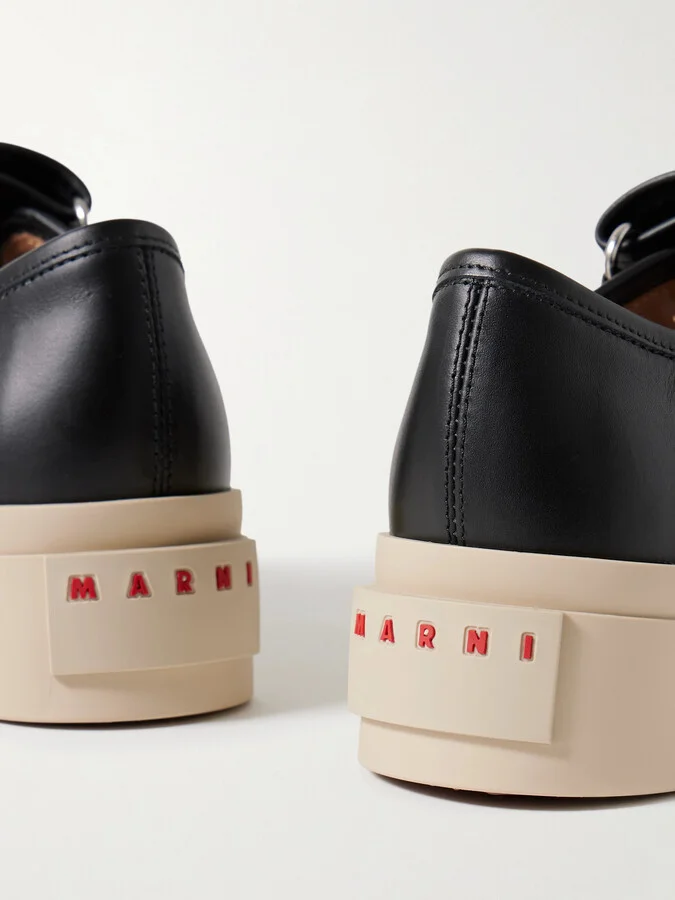Marni - Pablo Leather Mary Jane Platform Sneakers - Black - Image 4