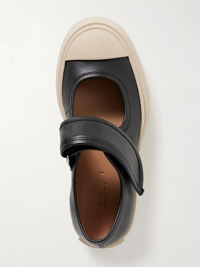 Marni - Pablo Leather Mary Jane Platform Sneakers - Black - Image 5