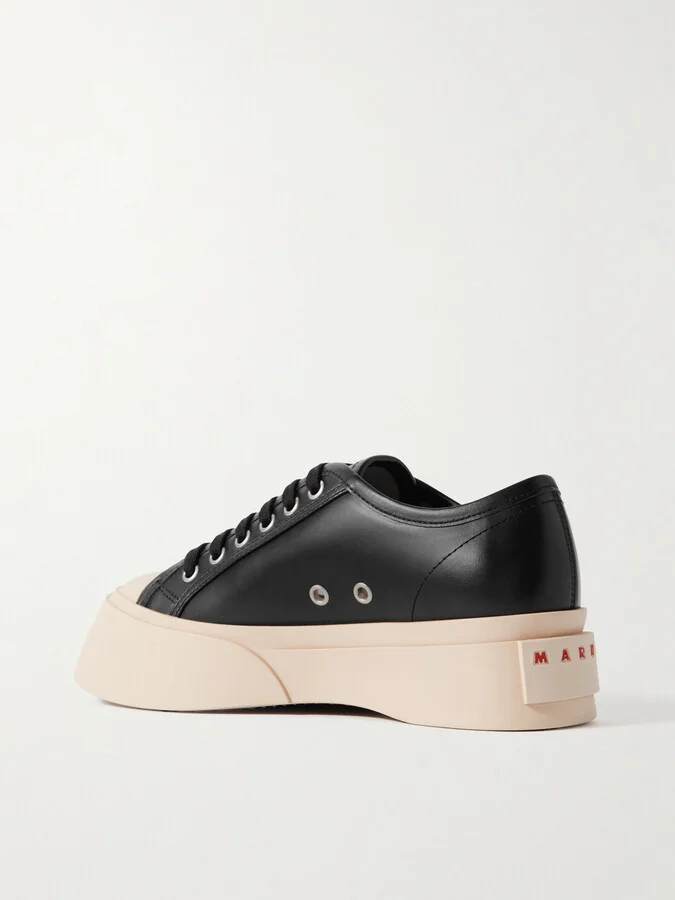 Marni - Pablo Leather Platform Sneakers - Black - Image 3