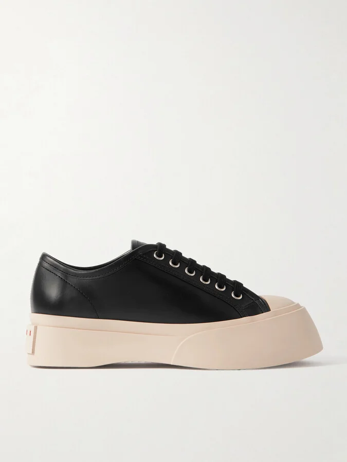 Marni - Pablo Leather Platform Sneakers - Black