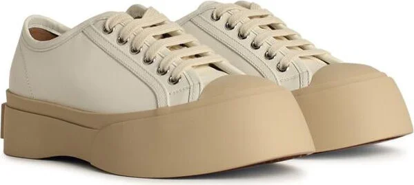 Marni 'Pablo' White Leather Sneakers - Image 2