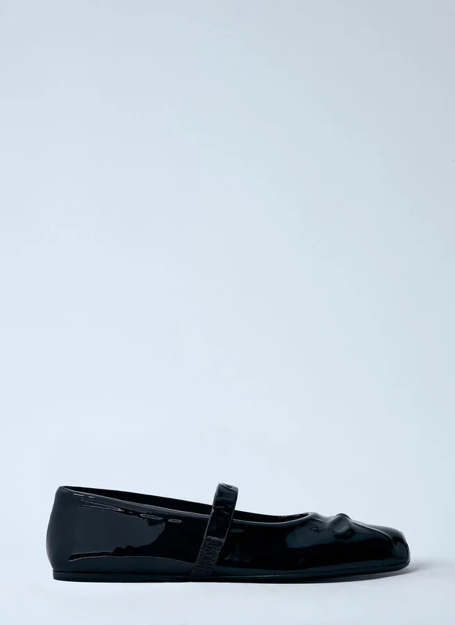 Marni Patent Mary Jane Shoes - Woman Flats Black Eu - 36