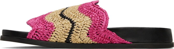 Marni Pink & Beige No Vacancy Inn Edition Fussbett Sandals - Image 3