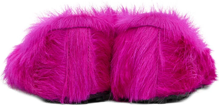 Marni Pink Calf-Hair Moc Loafers - Image 2