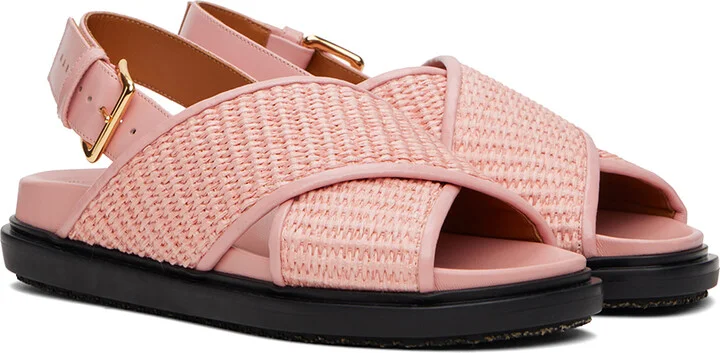 Marni Pink Fussbett Sandals - Image 4