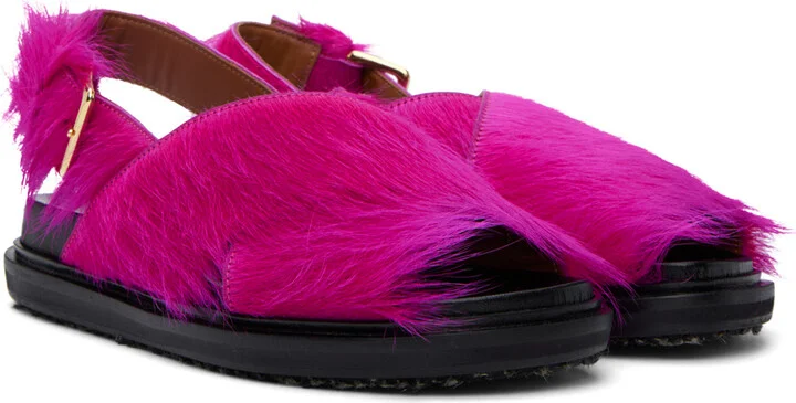 Marni Pink Fussbett Sandals - Image 4