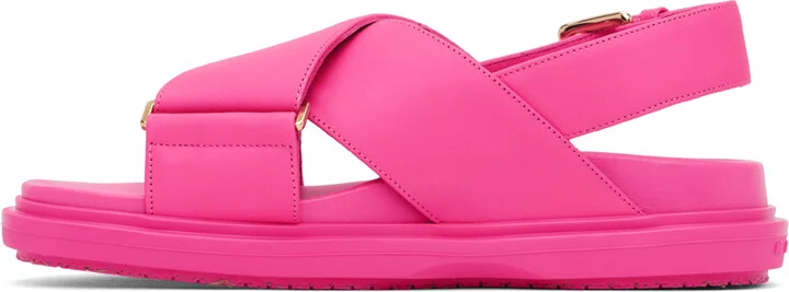 Marni Pink Fussbett Sandals - Image 3