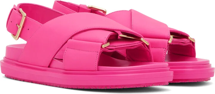 Marni Pink Fussbett Sandals - Image 4