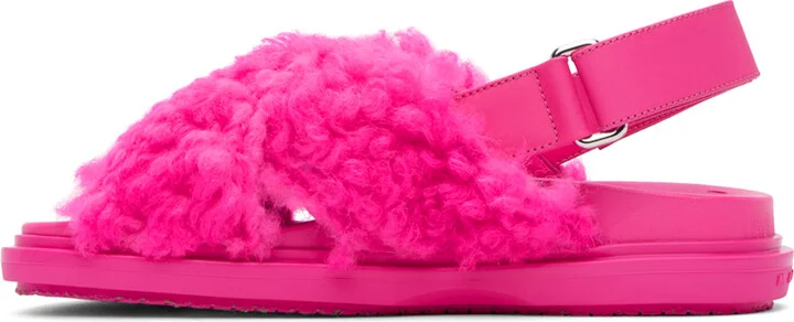 Marni Pink Fussbett Sandals - Image 3