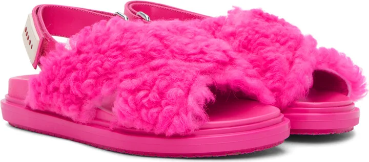 Marni Pink Fussbett Sandals - Image 4