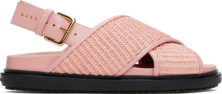Marni Pink Fussbett Sandals