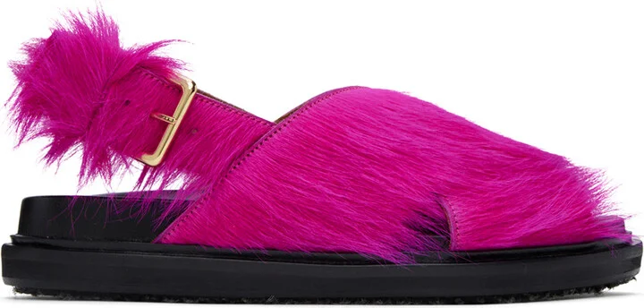 Marni Pink Fussbett Sandals