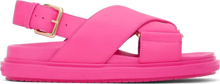 Marni Pink Fussbett Sandals