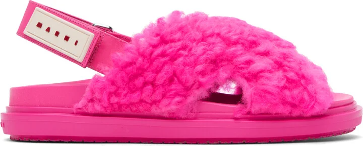 Marni Pink Fussbett Sandals