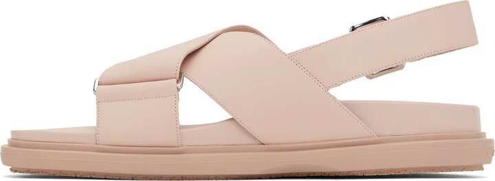 Marni Pink Leather Fussbett Sandals - Image 3