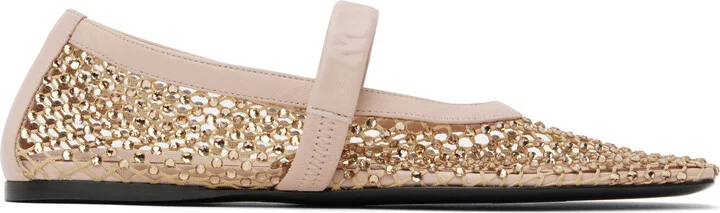 Marni Pink Mesh Mary Jane Ballerina Flats