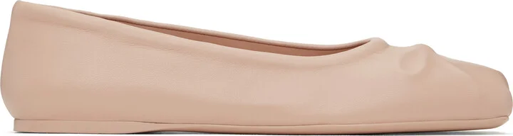 Marni Pink Seamless Little Bow Ballerina Flats