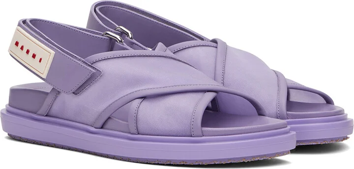 Marni Purple Fussbett Sandals - Image 4