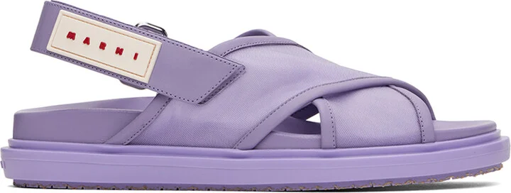 Marni Purple Fussbett Sandals