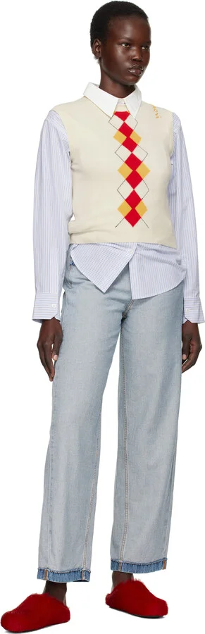 Marni Red Fussbett Sabot Slip-on Loafers - Image 5