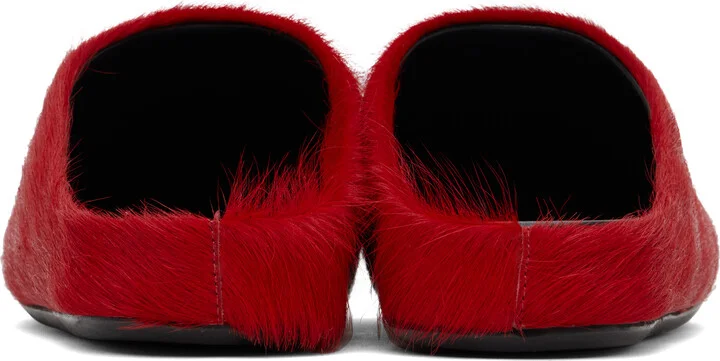 Marni Red Fussbett Sabot Slip-on Loafers - Image 2