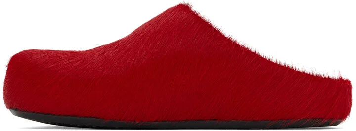 Marni Red Fussbett Sabot Slip-on Loafers - Image 3