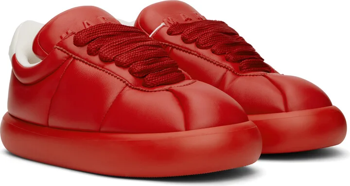 Marni Red Leather BigFoot 2.0 Sneakers - Image 4