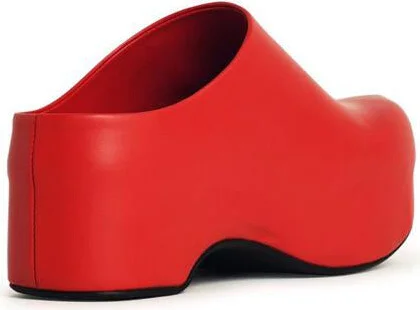 Marni Red Leather Sabots - Image 3