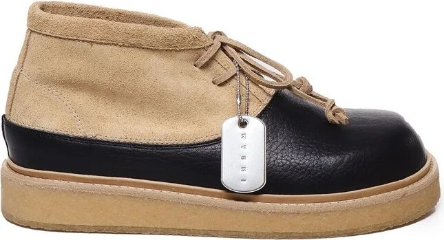 Marni Round Toe Panelled Boots