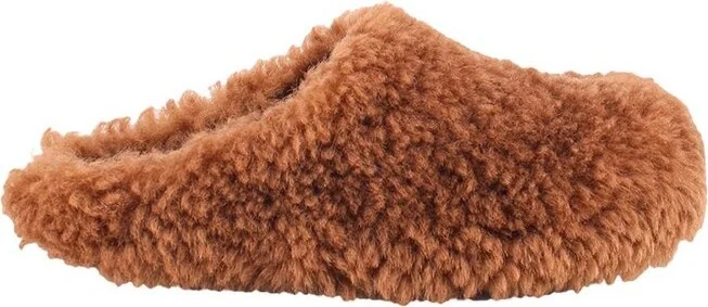 Marni Shearling Closed-Toe Slippers
